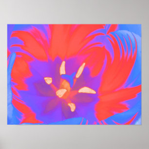 Fluorescent Tulip Poster