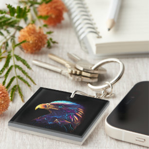 Fluorescent Vivid Radiant Eagle Artistic Keychain