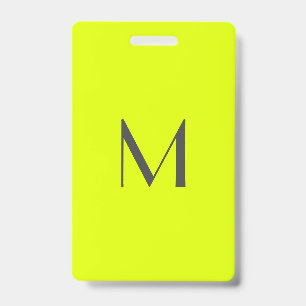fluorescent yellow - add monogram badge