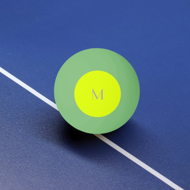fluorescent yellow - add monogram   ping pong ball (Creator Uploaded)