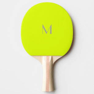 fluorescent yellow - add monogram ping pong paddle