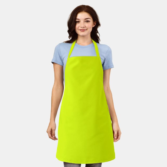 fluorescent yellow -blank   apron (Worn)