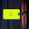 fluorescent yellow - chic monogram luggage tag