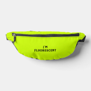 Fluorescent Yellow "I'm Fluorescent" Festival Fanny Pack