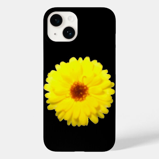 Fluorescent Yellow Marigold Case-Mate iPhone Case (Back)