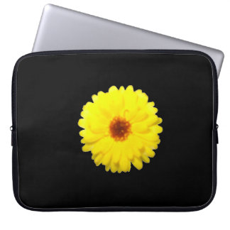 Fluorescent Yellow Marigold Laptop Bag