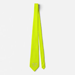 fluorescent  yellow solid color - add logo tie
