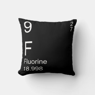 Fluorine Throw Pillow