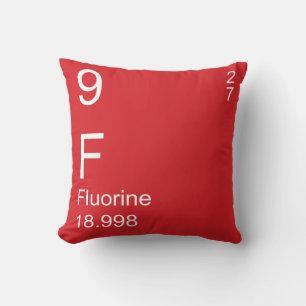 Fluorine Throw Pillow