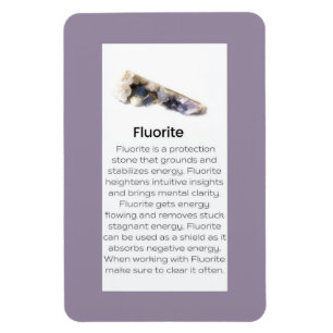 Fluorite Crystal Gemstone Meaning Jewellery Displa Magnet