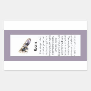 Fluorite Crystal Meaning Jewelry Gemstone Package  Sticker