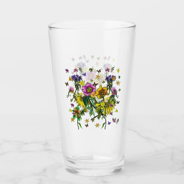 Flurie de fleurs (pas d'arrière) Verre (Devant)
