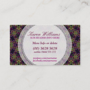 Fluro Green Space Science Carte de visite du nouve