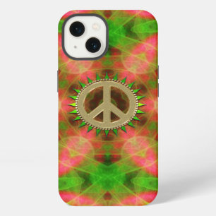 Fluro  Hexagon Gold Peace Sign iPad Air Case
