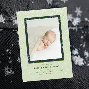 Flurry bébé   Faire-part de naissance verticale