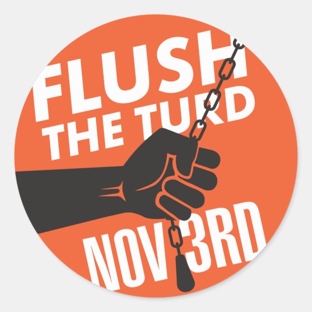 Flush the T*** 3-inch Stickers (Front)