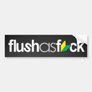 flushasfck (faux carbon fibre) bumper sticker
