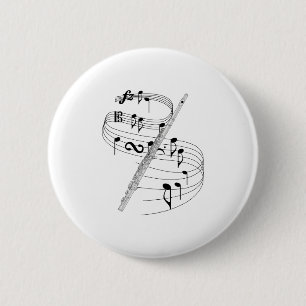 Flute 2 Inch Round Button