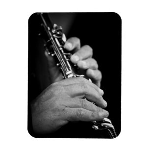 Flute being played in black and white by gypsy magnet