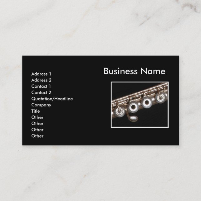 Flute  Business Card (Front)
