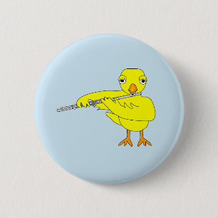 Flute Chick 2 Inch Round Button