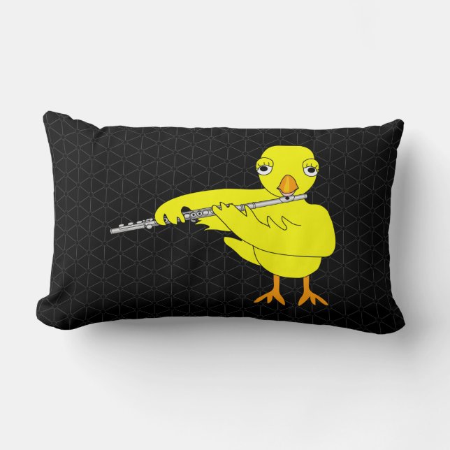 Flute Chick Lumbar Pillow (Front)