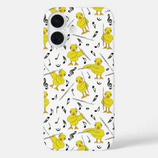 Flute Chick Music Notes iPhone 16 Case