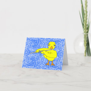 Flute Chick Note Card
