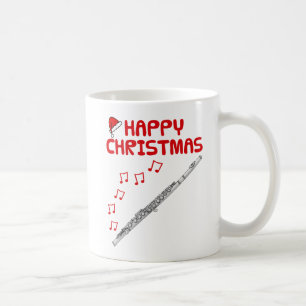 Flute Christmas Flutist Musician Music Teacher Coffee Mug