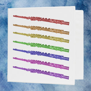 Flute Colourful Rainbow Binder