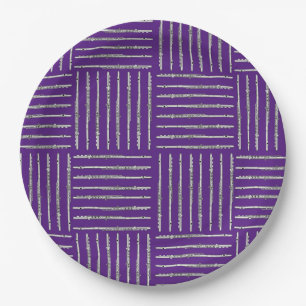 Flute Crosshatch Paper Plate