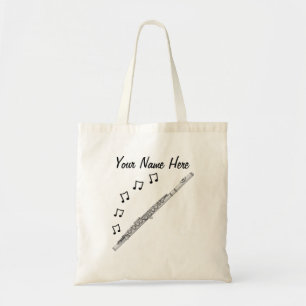 Flute Custom Tote Bag Flutist Musician Gift