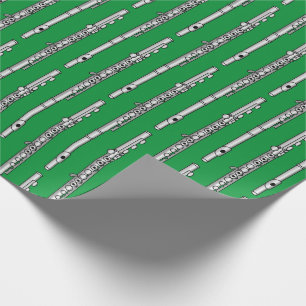 Flute Drawing Pattern Wrapping Paper