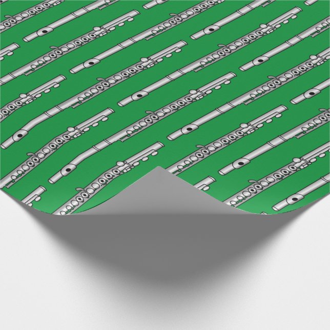 Flute Drawing Pattern Wrapping Paper (Corner)