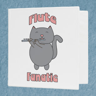 Flute Fanatic Cat Design Binder