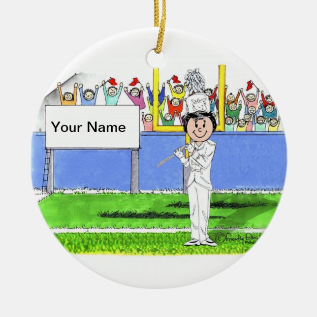 Flute - Female Ceramic Ornament (Front)