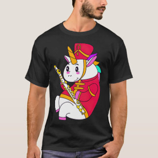 Flute funny unicorn surprise farting unicorn T-Shirt