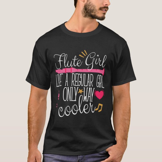 Flute Girl Flutist Funny Sweat - shirt à capuche I (Devant)