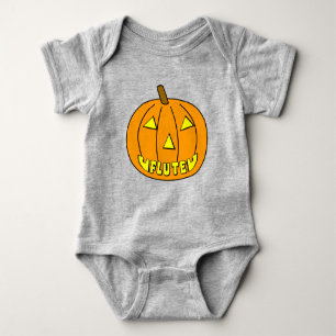 Flute Halloween Pumpkin Baby Bodysuit