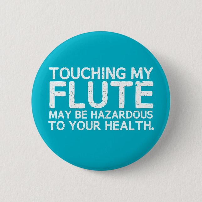 Flute Hazard 2 Inch Round Button (Front)