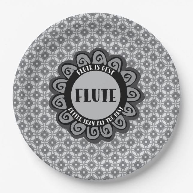 Flute Is Best Paper Plate (Front)