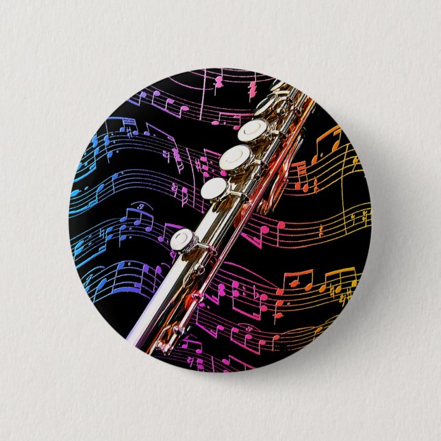 Flute is my Passion_ 2 Inch Round Button (Front)