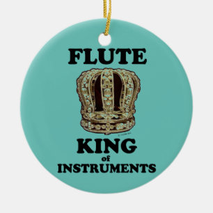 Flute King of Instruments Ceramic Ornament