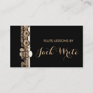 Flute Lessons Instrument Music Instructor Business Card