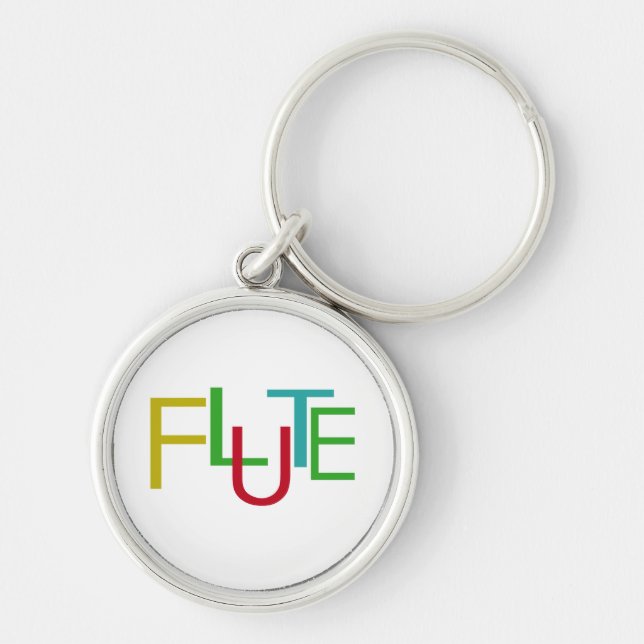 Flute Letters Keychain (Front)