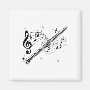 Flute Music   Flutist Musical Instrument Gift Magnet