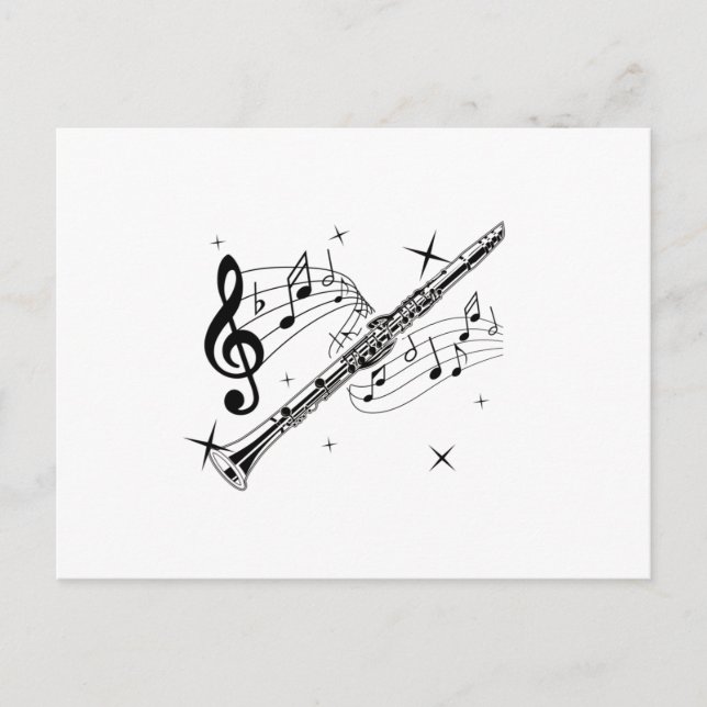 Flute Music | Flutist Musical Instrument Gift Postcard (Front)