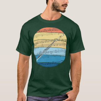 Flute Music Notation Flutist Summer Festival T-Shirt