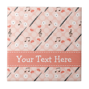 Flute Music Note Ceramic Tile Trivet
