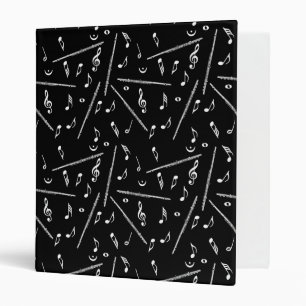 Flute Music Note Pattern Binder